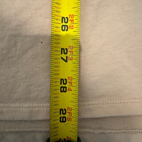 WILD FABLE Unique Casual Tan Hooded Top Shortsleeved Slits on Sides Athleisure - Picture 14 of 14